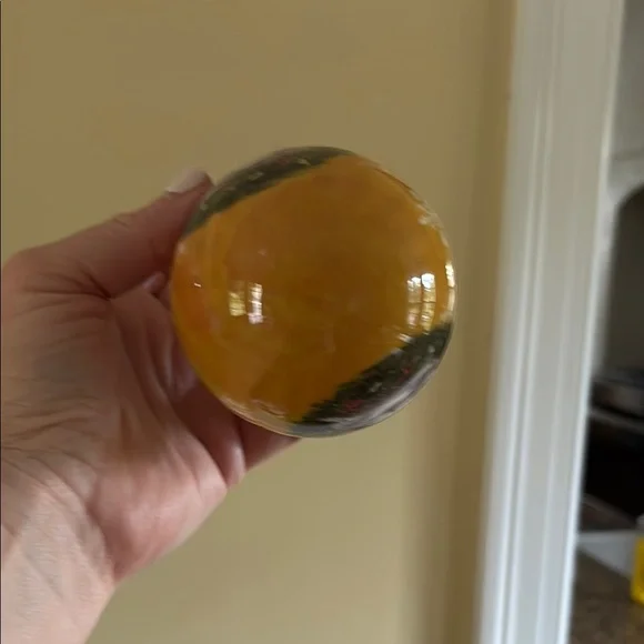 Gray Cat Yellow Ornament with Ribbon - Picture 5 of 6